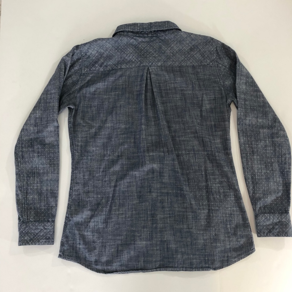 RAILS Chambray Button Front Top w White Polkadots - Picture 6 of 8